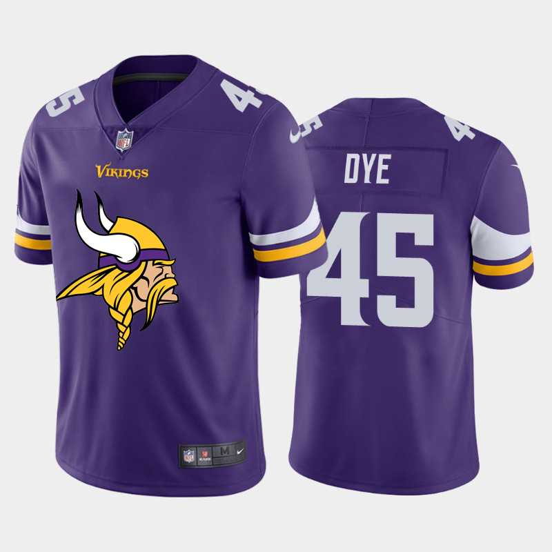 Nike Vikings 45 Troy Dye Purple Team Big Logo Vapor Untouchable Limited Jersey Dzhi